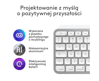 LOGITECH Klawiatura bezprzewodowa MX Keys S for Mac Pale Grey US 920-011638 - 1261399 - zdjęcie 10